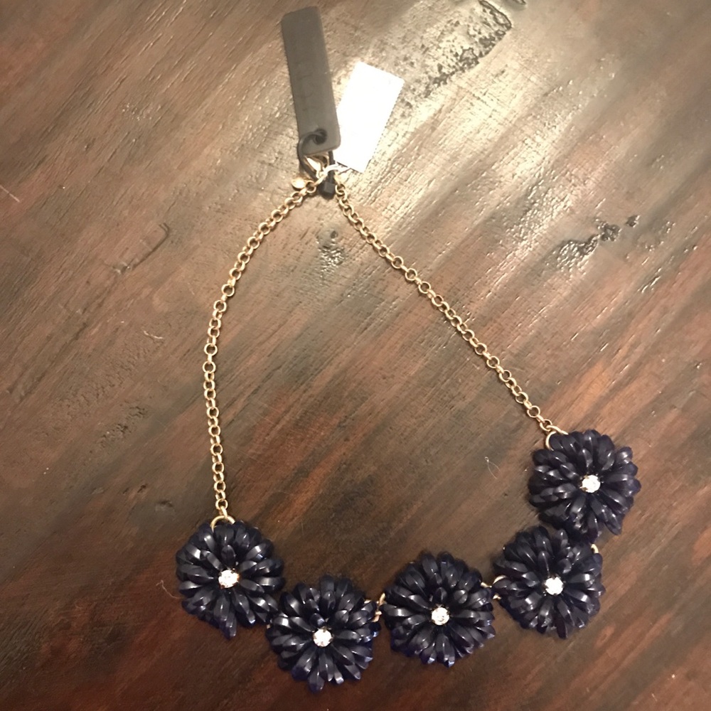 Navy Floral Jcrew necklace